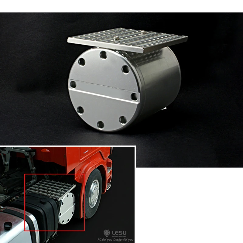 

1/14 LESU Exhaust Tank Metal Box for Tamiyaya DIY Model R620 R470 RC Tractor Truck Spare Parts Toy TH02323-SMT5