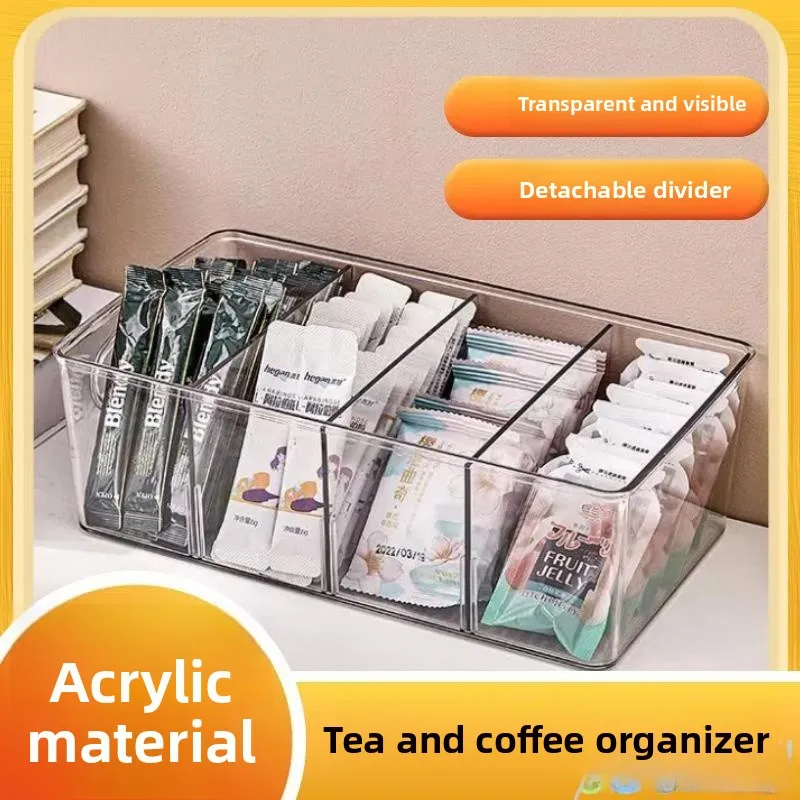 

Capsule Coffee Storage Box Desktop Office Tea Room Braet Creative Sna Tea Bag Organizer Rectangle PET Plastic Material