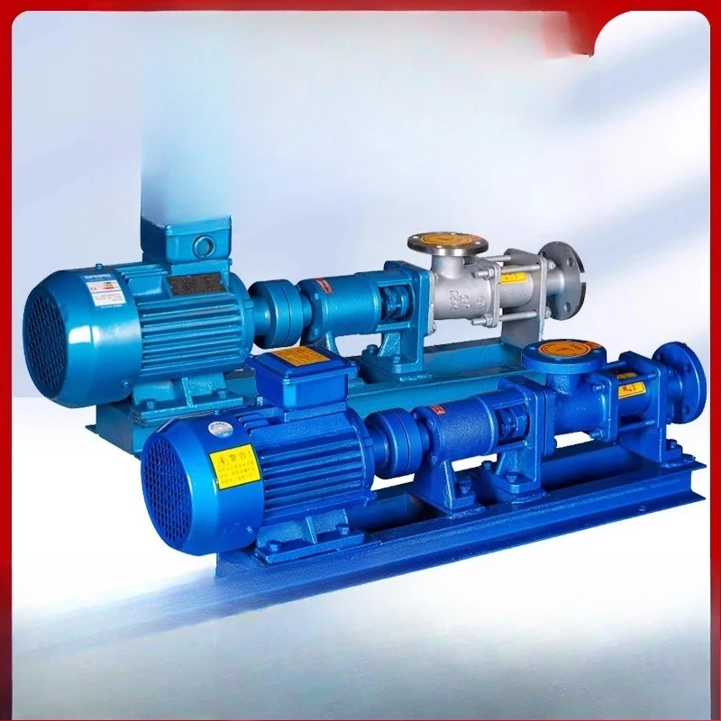 

G type stainless steel single screw pump thick slurry dosing mud pump self-priming sludge conveying corrosion-resistant filter