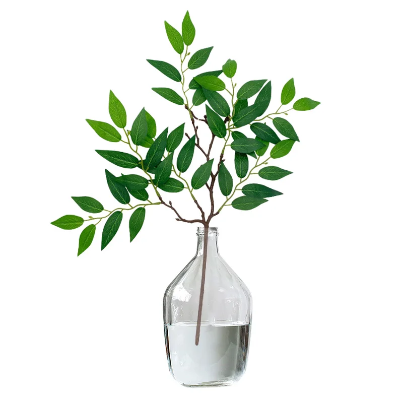 1PC Artificial Green Plant Flower Arrangement Accessories Home Decor Greenery Plant Stems Bamboo Leaves Branches