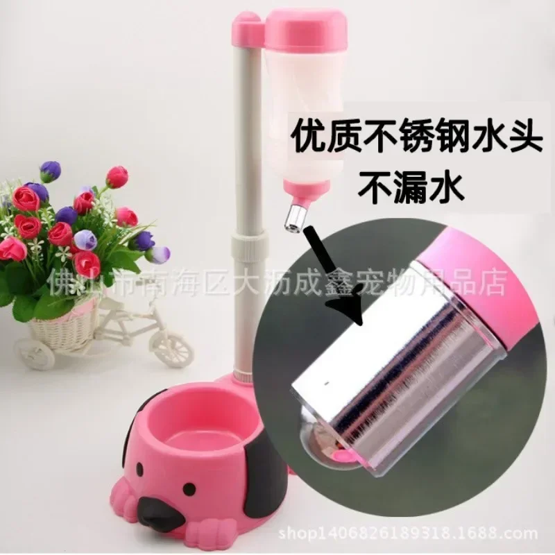 Automatic Pet Drinker Dog Bowls Water Bottles Universal Dog Drinker Feeder Liftable Bowl Dispenser Bowl Puppy Pet Products