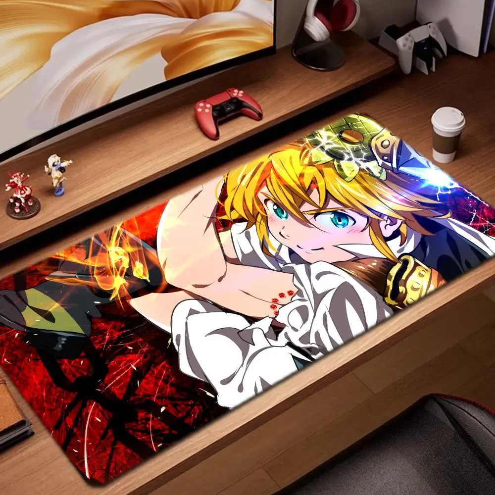 

The Seven Deadly Sins Mouse Pad Game Accessories keyboard pad XXL large locking edge 1200X600 mm table mat Gaming mousepad