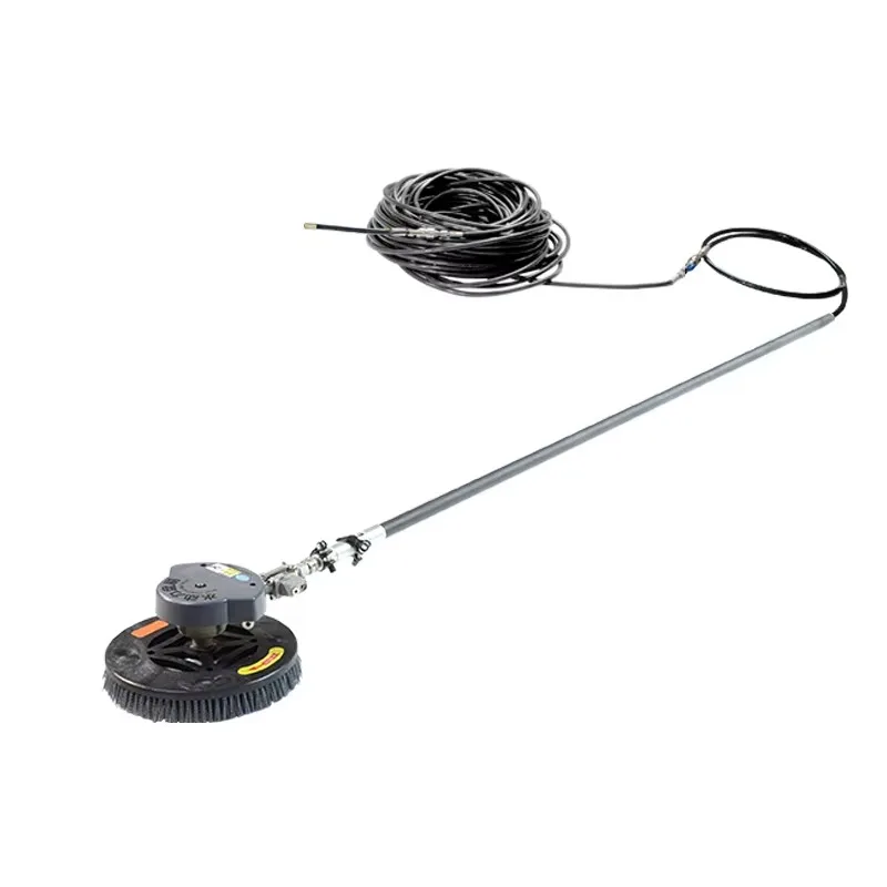 STLFWater Driven Rotary Disc Solar Panel Cleaning Brush With 50m Rubber Hose For PV Systems