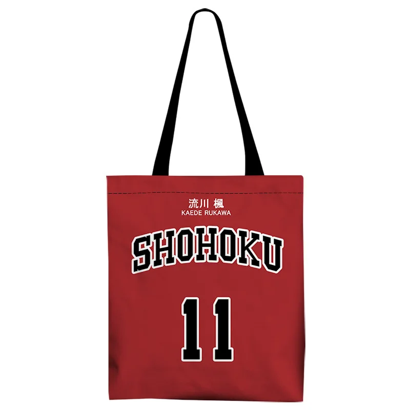 Anime Slam Dunk Shohoku Men Sport Basketball Canvas Bag Lady Fashion Handbag Girls  Stationery Document bag Sakuragi Hanamichi