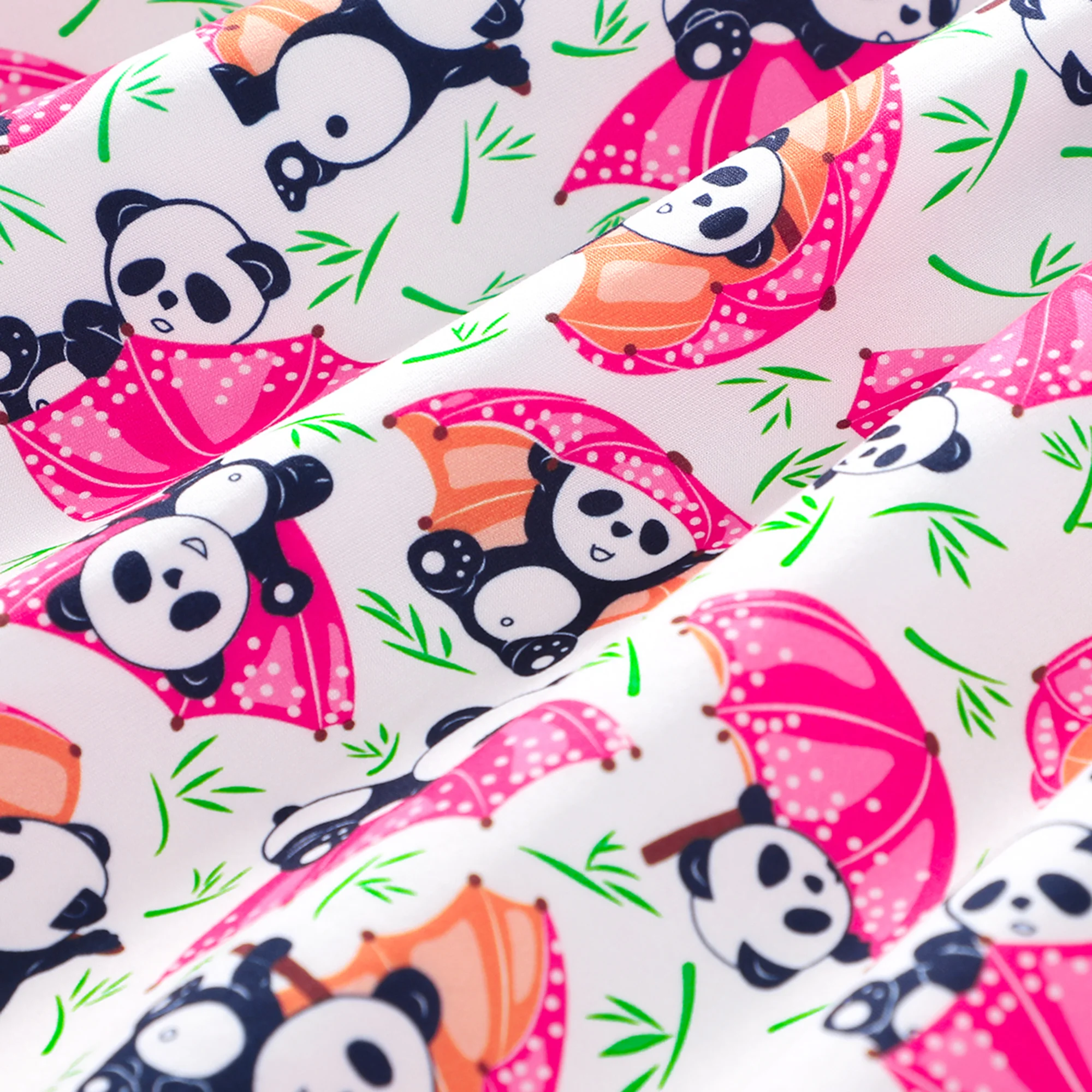 2024 Kids Girls Dress Summer Short Sleeve Panda Printing Fashion Casual Cute Children Dress Colorful Girls Clothing 3 4 5 6 7 Y