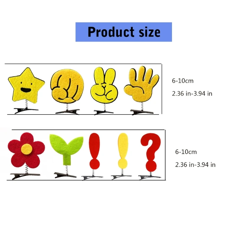 재미있는 머리핀 헤어 클립 화려한 느낌표 머리핀 남성 여성 콘서트 무대 쇼 새로운 참신 머리핀