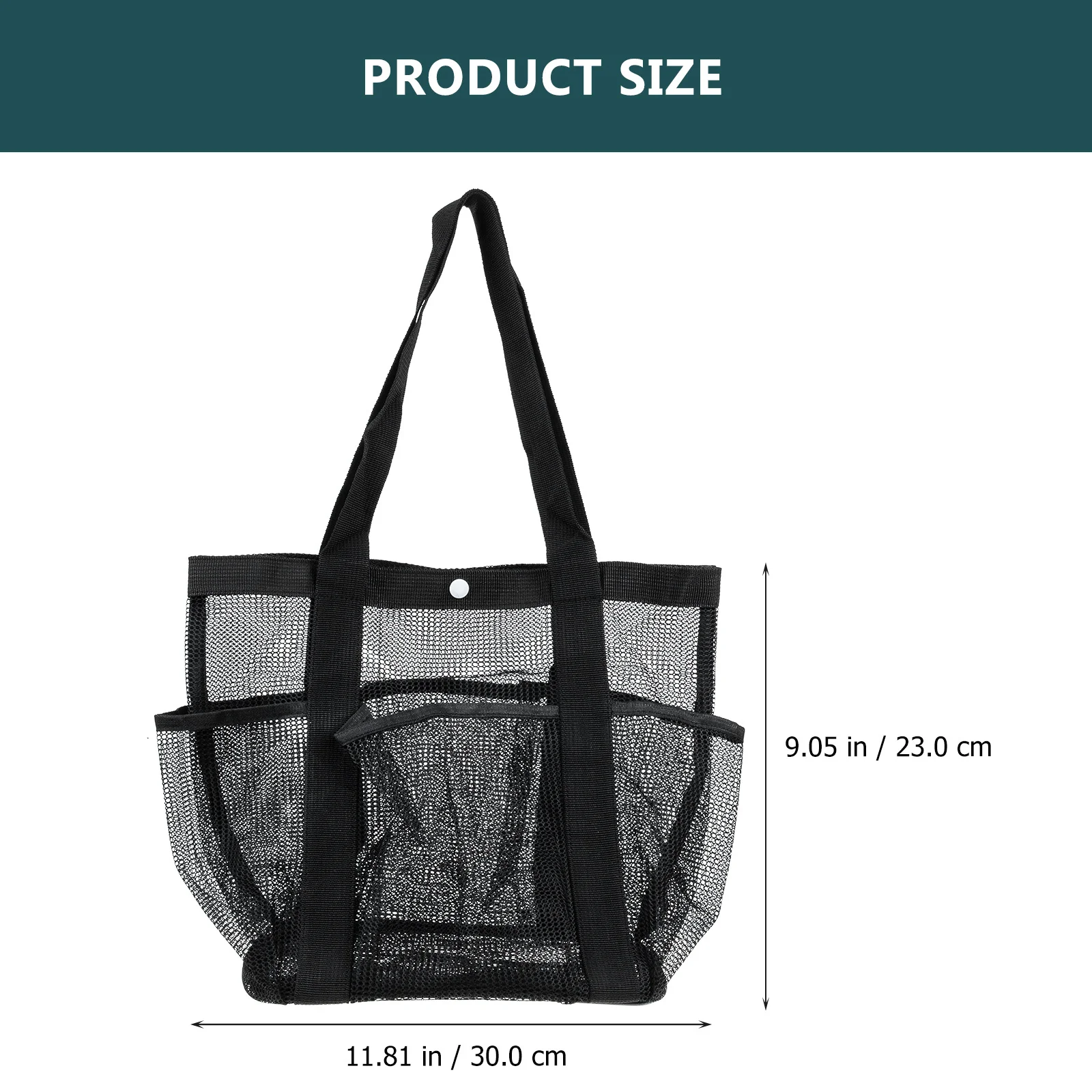 

Large Mesh Beach Bag Multi-Pocket Portable Tote Storage Pouch for Travel Toiletry Carrying and Shower Use