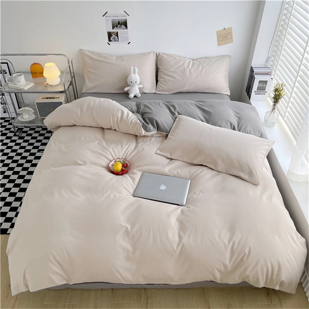 

1PC Thickened Solid Color Duvet Cover 220x240cm Bed Cover housse de couette Bedroom Decor Queen King Quilt Covers No Pillowcase