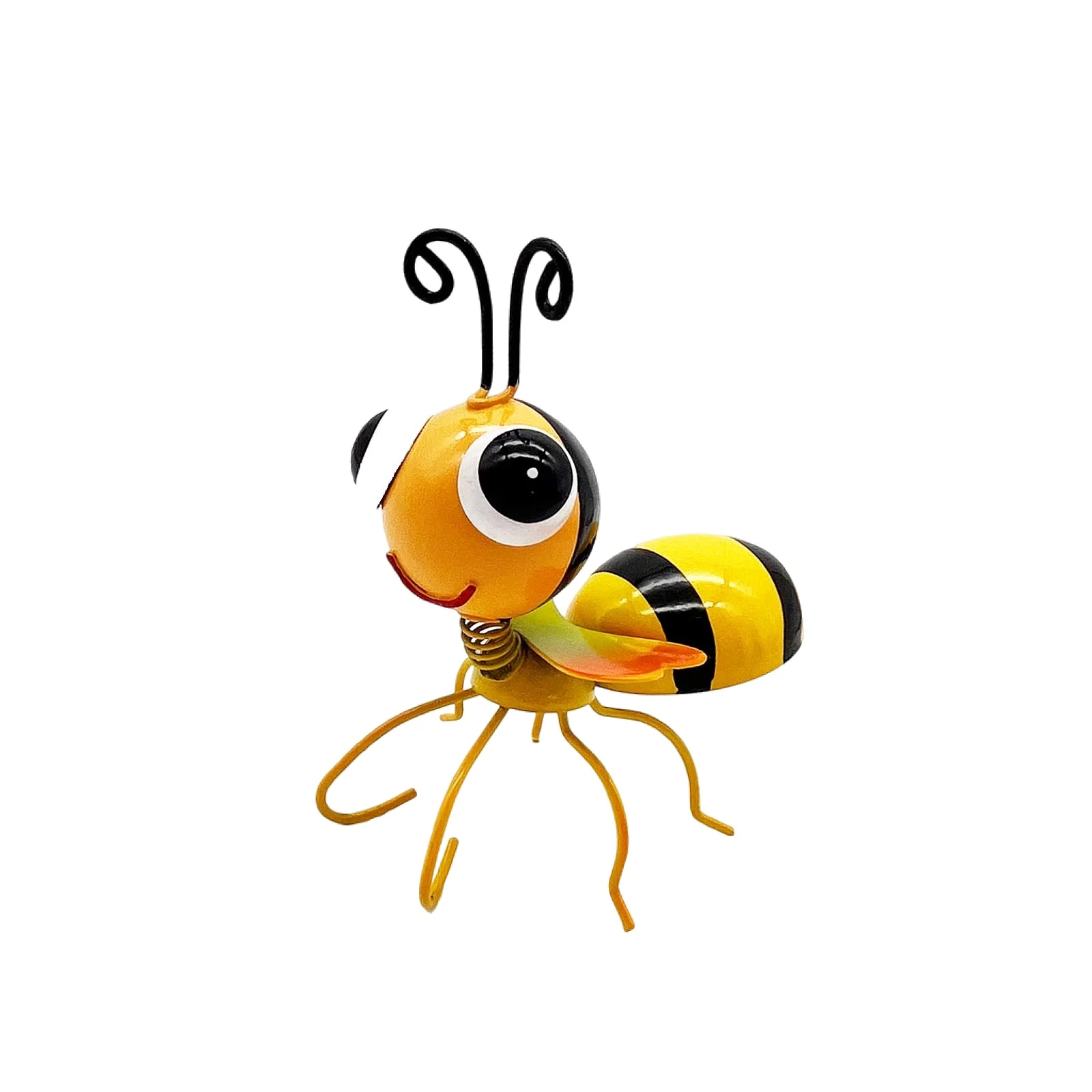 

Metal Yard Art Bee Garden Decor Outside Pot Hugger Lawn Ornaments Patio Decor Metal Crafted Punched Metal Handy Painting