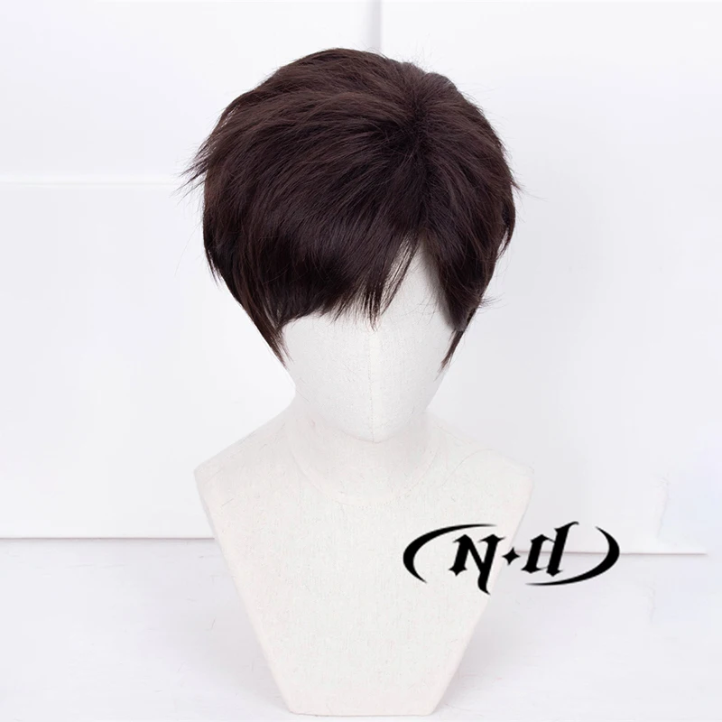 ND Cosplay Wigs Light and Night Evan Cosplay Black Hair Wigs for Christmas Costume Theme Party Comic Con Coser Synthetic