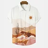 Desert Cactus 3D Print Hawaiian Shirt For Men