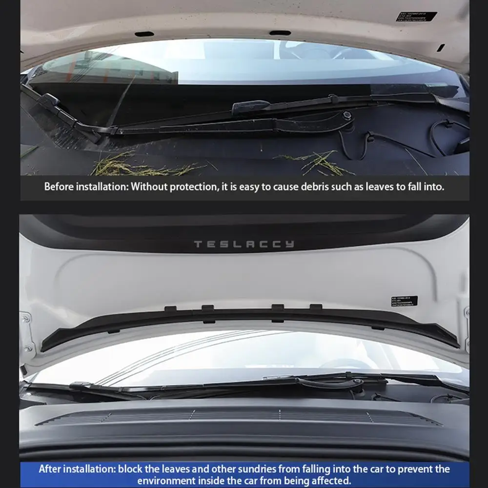 For Tesla Model 3 Y Waterproof Strip Car Front Hood Air Inlet Protective Chassis Cover Seal Protector Dust Proof