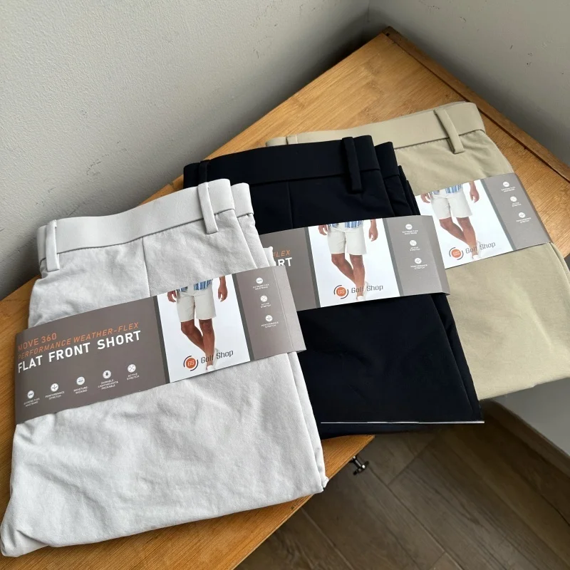 

Эластичные спортивные брюки для гольфа мужские, повседневные, длиной до колена, многофункциональные, для делового стиля, летние, молодежные, активные, прямого кроя