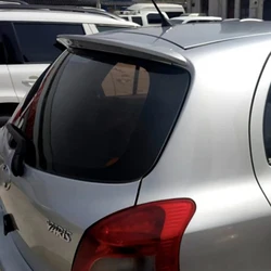 For Toyota Yaris rear roof luggage compartment lid spoiler fender ABS carbon black sports modification kit 2006 07 08 09 10 11