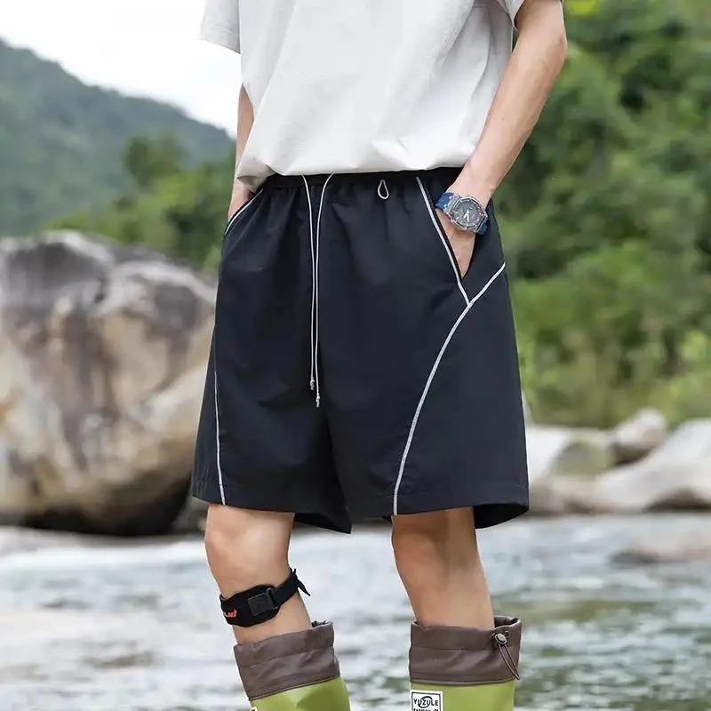 

2026 Summer Unisex Knee-Length Shorts Retro Vintage Style Lightweight Quick Dry Breathable Cool Touch Fashion Stylish Brand Beac
