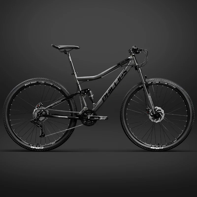 27.5 Inch Full Suspension Mountain Bike for Adults Bicycle 30 Speed MTB with Lockout Fork Mechanical Dual Disc Brakes bicicleta