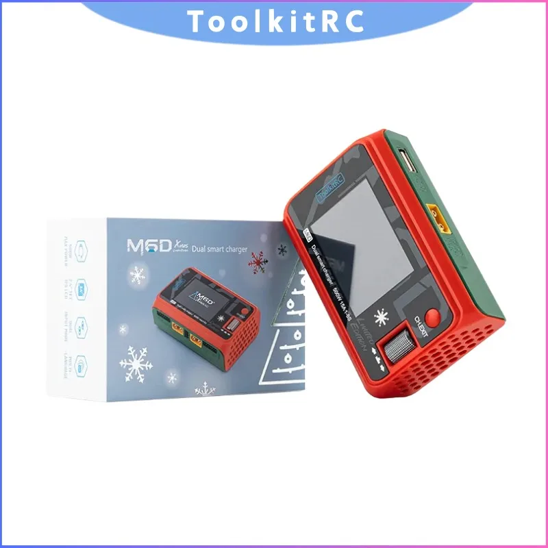 

M6D V3 500W Dual Channel Charger Discharger, 15A for 1-6S Lipo LiHV Li-ion, Mini RC FPV Battery Charging Station