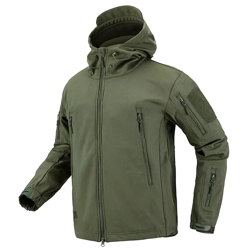 Chaquetas de senderismo cálidas de forro polar al aire libre, cortavientos impermeable Softshell, abrigos tácticos militares, ropa de caza