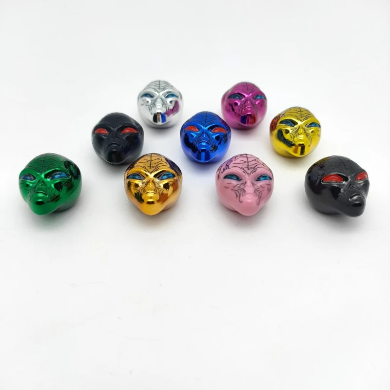 Alien Shape Car Tire Valve Caps ABS Plastic Copper Core Universal American Wheel Tyre Stem Caps Auto Modification Accessories