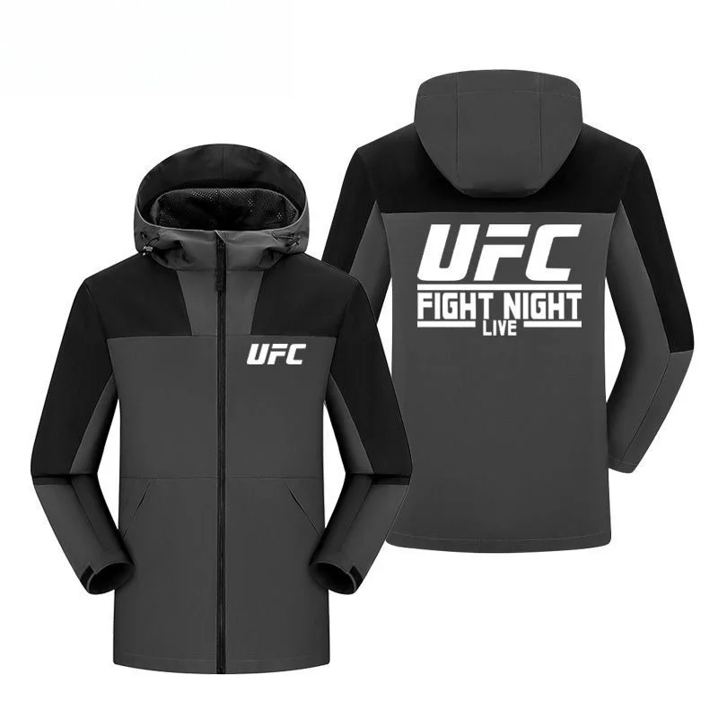 UFC Ultimate Fighting Championship Collab Casual Jacket Men Boxing Fans Autumn Winter Color Block Windbreaker Coat
