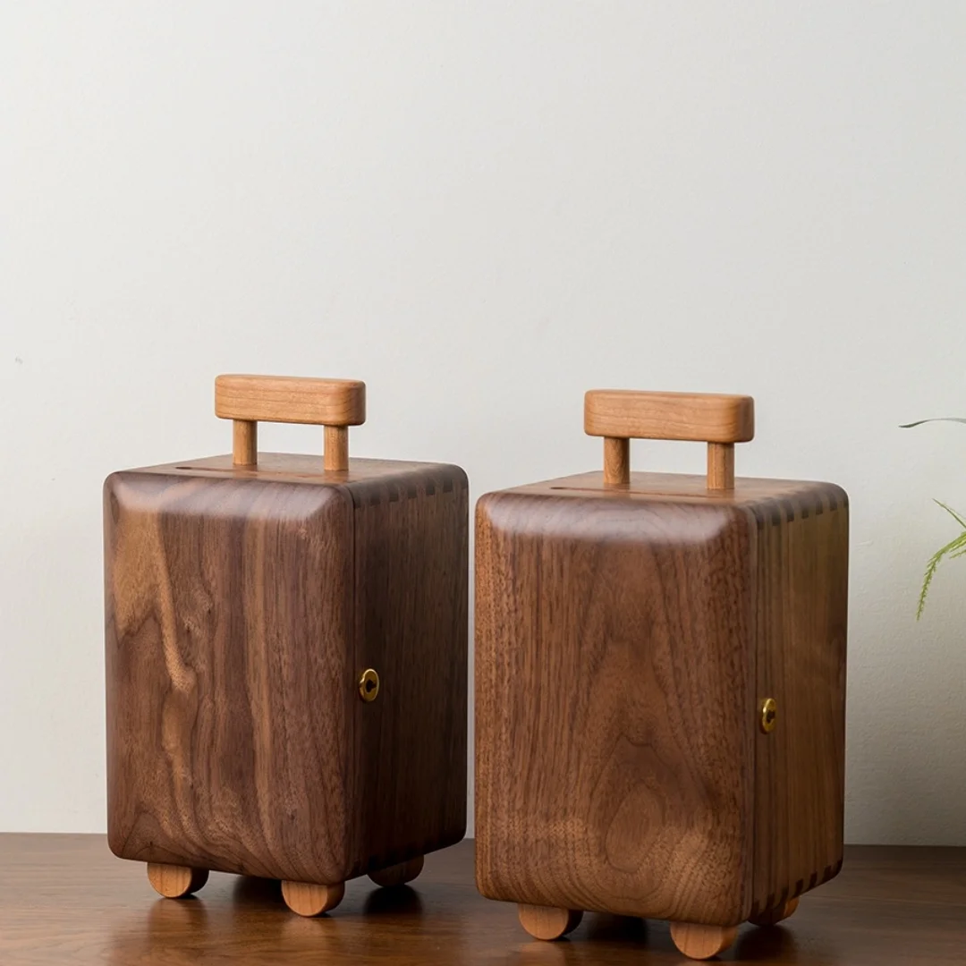 크리 에이 티브 저장 스토리지 검은 호두 변경 동전 종이 상자 돼지 저금통 귀여운 장식 고급 럭셔리 휴일 스토리지 선물