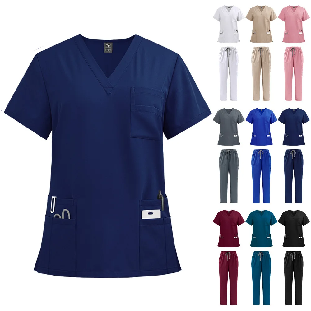 Hospital Nurse Suit Short Sleeve Seamless Fusion Doctor Special Work Clothes Oral Hand-washing Clothes Beauty Salon Special Suit