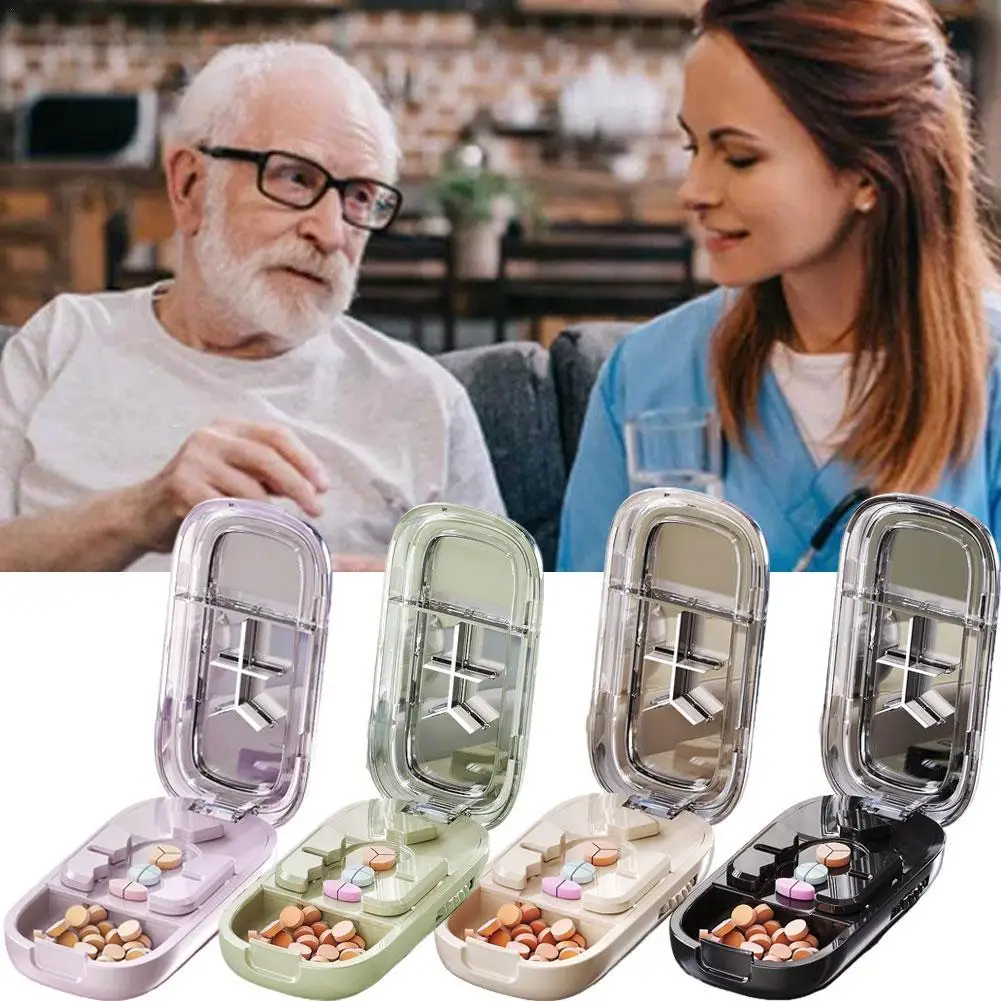 

Hot Sale Quartering Pill Cutter Storage Box Portable Drug Tablet Medicine Dustproof Divider Organizer Crusher Pill Cutter
