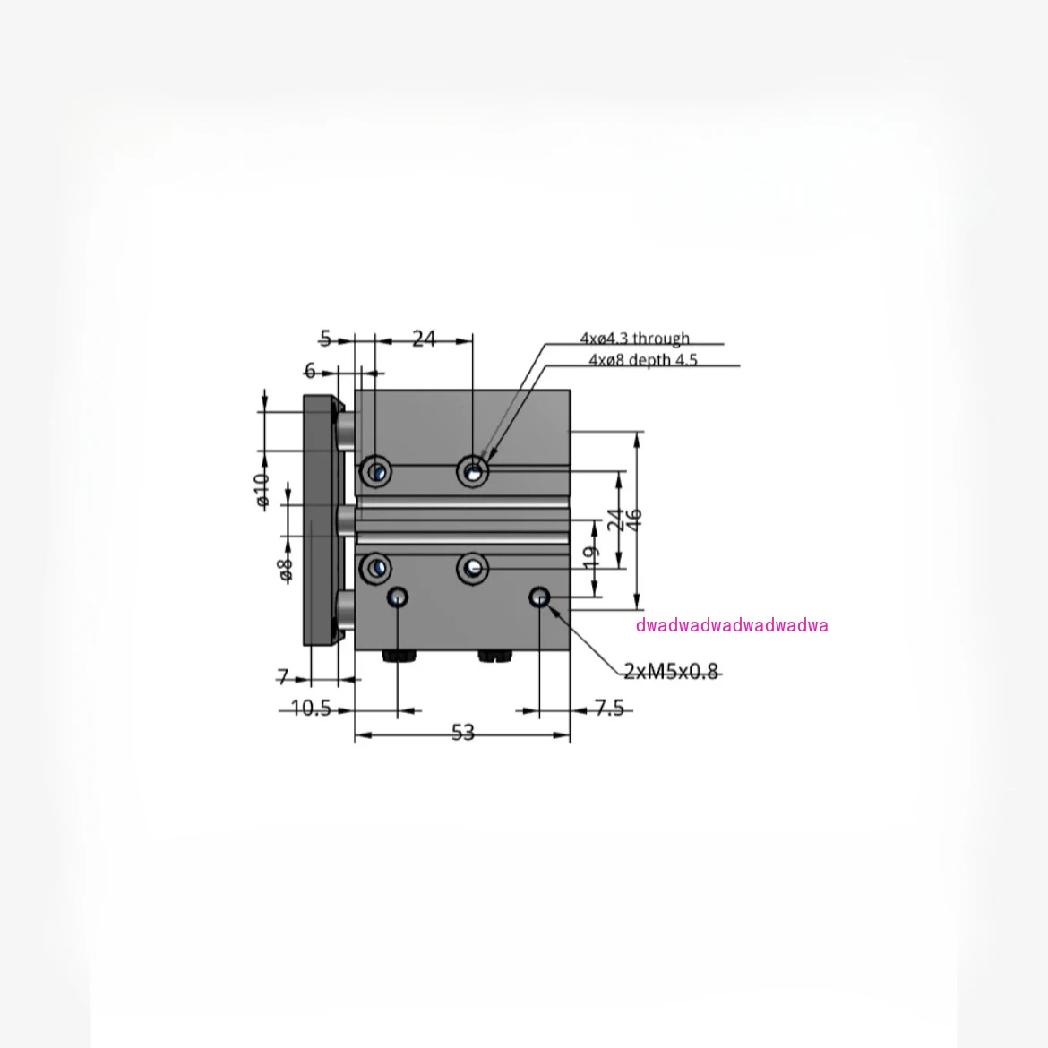 Thin three-axis cylinder with guide rod MGPM12/16/20/25/40/50/63/80/100