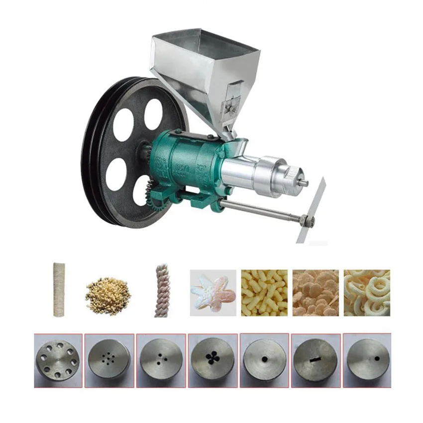 Manual Corn Snack Extruder 7 Mold Corn Rice Food Puffing Machine Corn Food Snack Extruder Machine