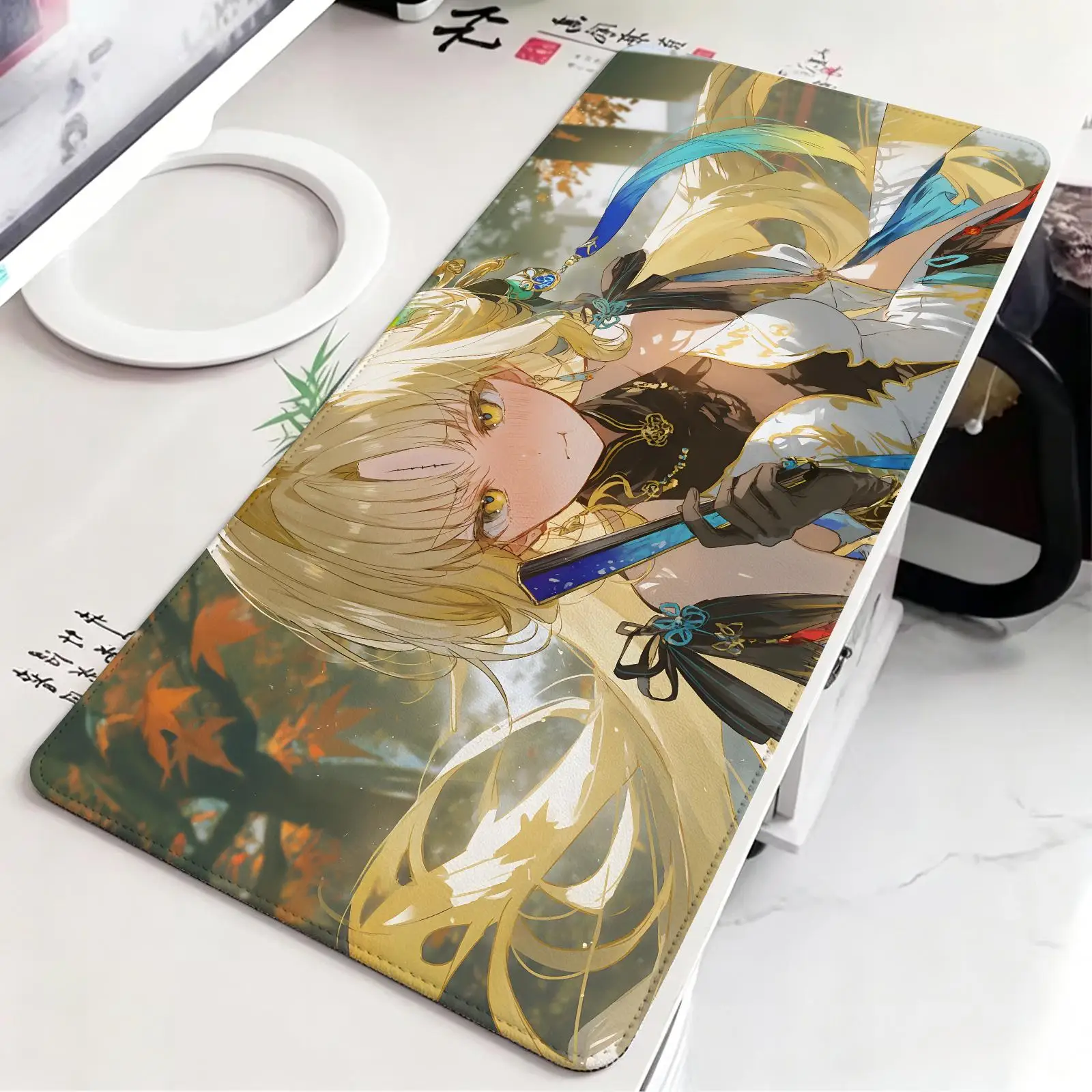 Esports gaming mouse pad, Wuthering Waves Suisui stitched edge computer desk mat,anime style desktop mouse mat