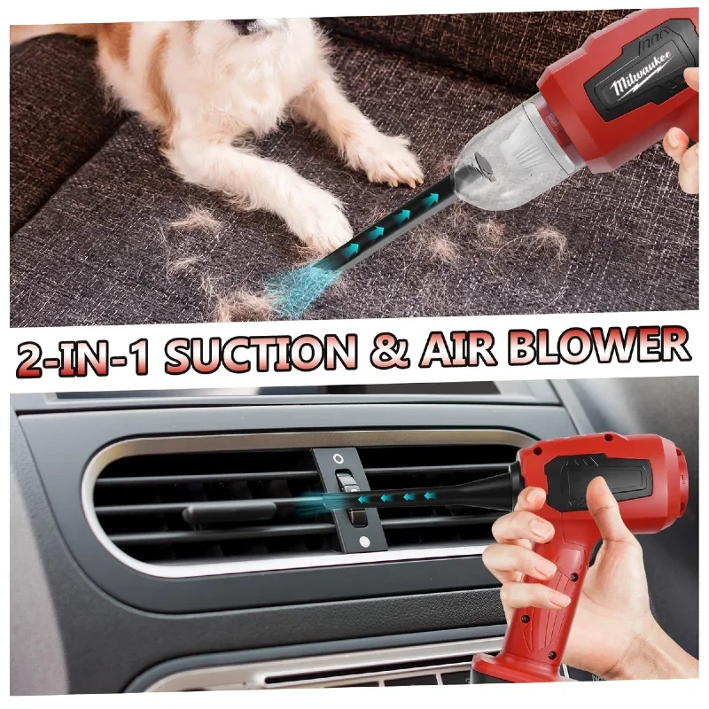 Milwaukee Cordless Handheld Vacuum Cleaner 2-In-1 Multi-function Dust Collect Machine and Air Blower For Milwaukee 18V Battery