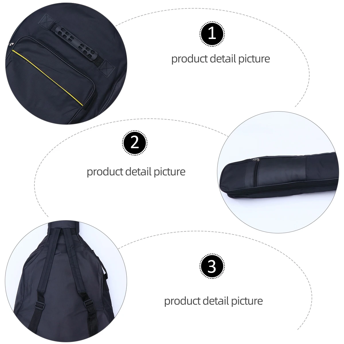 

Waterproof Guitar Bag 40 41 Double Straps Backpack Oxford Cloth Acoustic Electric Storage Shoulder Padded