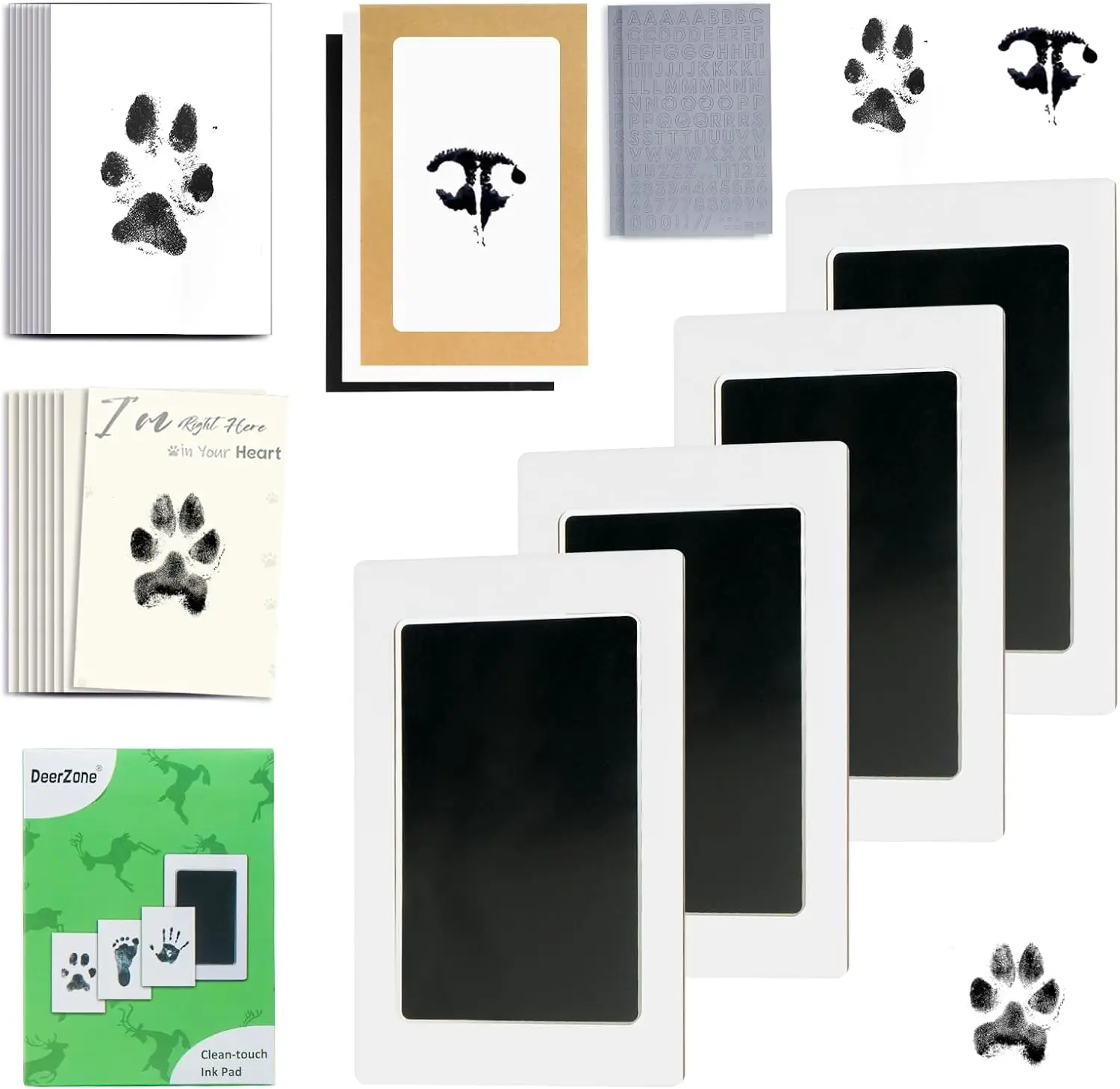 

Inkless Paw Print Kit, Clean Touch Dog Paw Print Kit, Non-Toxic Pet Footprint Keepsake for Cats Dogs