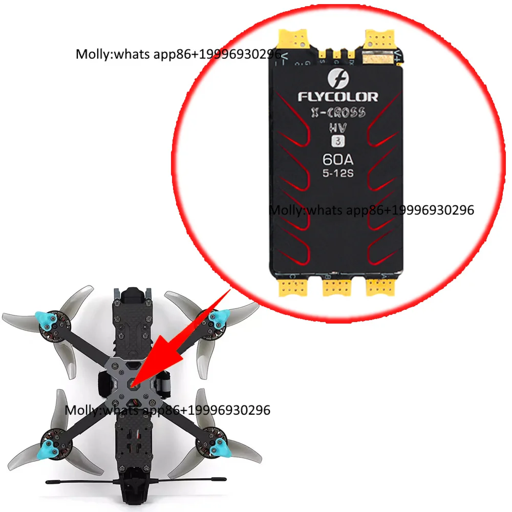 FLYCOLOR HV3 60A High Voltage ESC BLHeli-32 DShot1200 5-12S RC FPV Drone Electronic Speed Controller