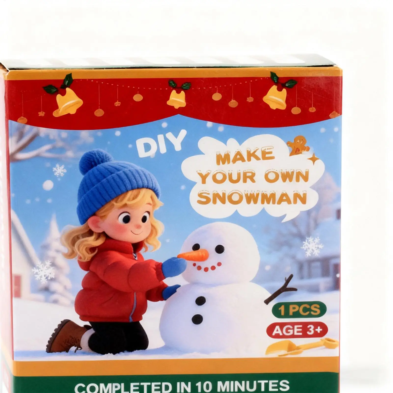 مجموعة بناء رجل الثلج، أدوات تخزين عيد الميلاد، مجموعة رجل الثلج الإبداعية، مشغولات عيد الميلاد للأطفال والمراهقين والأولاد والبنات والأسرة