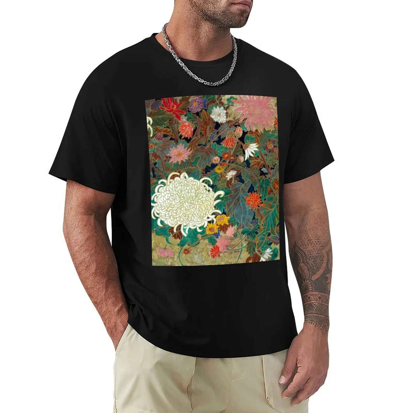 

flower【Japanese painting】 T-Shirt anime stuff funny gifts oversizeds vintage t shirts mens graphic t-shirts hip hop