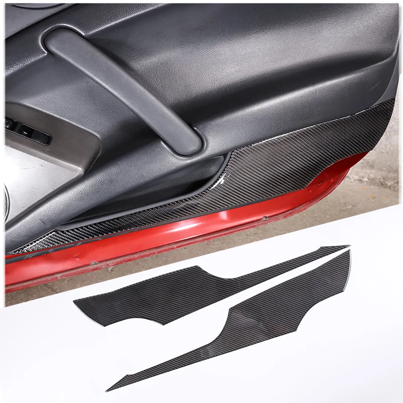 For Mitsubishi Eclipse 2006-2011 Soft Carbon Fiber Car Inner Door Anti Kick Panel Protection Cover Trim Sticker Car Accessories