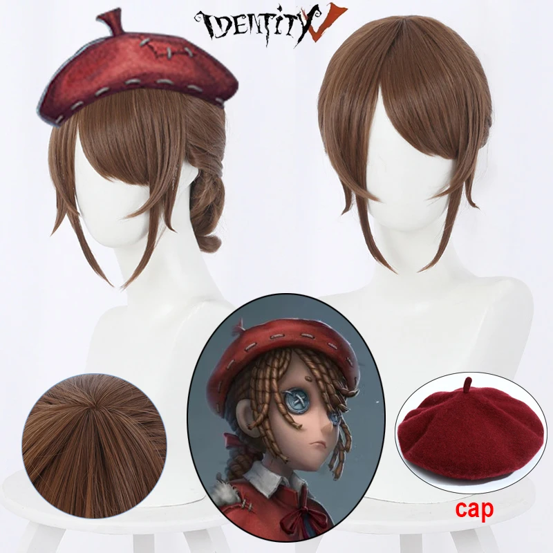 

Identity V Эдгар Вальден Косплей Парик Игра Коричневый Конский Хвост Волосы Шляпа Термостойкое Волокно Волосы Хэллоуин Вечерние Девушки Женщины Cos Парики