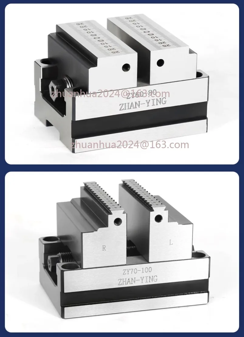 

ZY60-80/ZY70-100 Four Axis Five Axis Turntable Fixture Self Centering CNC Vise Concentric Flat Nose Pliers
