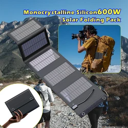 600W Solar Panel Kit Complete 5V Polycrystalline Power Portable Outdoor Rechargeable Solar Cell Solar Generator for Home