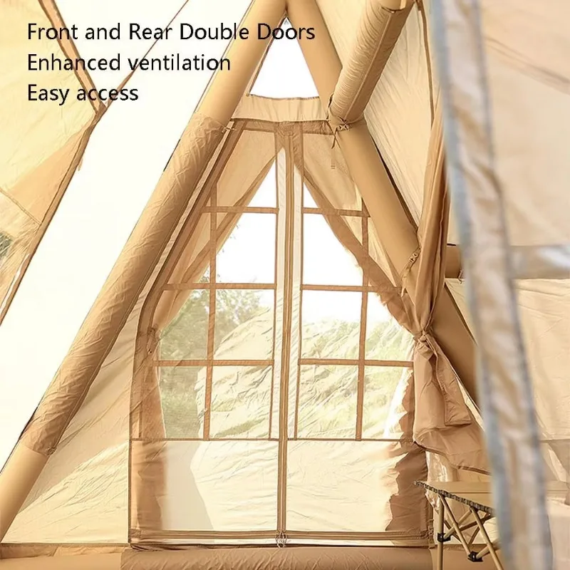 Picture 7: 2026 Newest Green Color Outdoor Camping Air Cabin Tent With Two Rooms Design