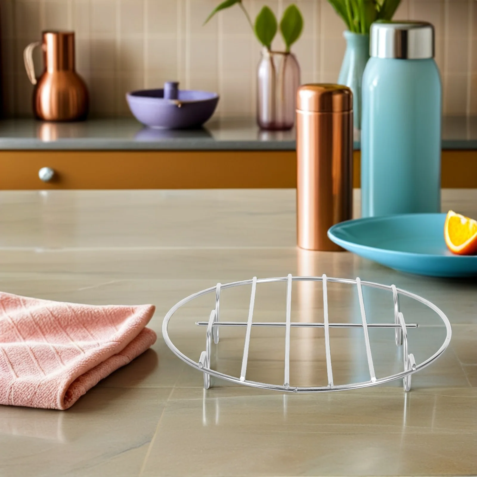 

2Pcs Premium Stainless Steel Steaming Rack Safe Heat Circulation Even Cooking Reusable Steamer Kitchen Steamer