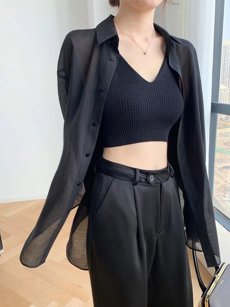 

Tunic Y2k Novelty New Xl Blended Full Long Sleeve Woman Top Summer Shirts & Blouses for Women Elegant Social Basic Fashion 2026