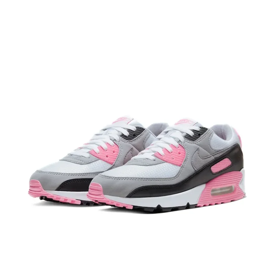 Nike Original Air Max 90 Men's Comfortable Sneakers Low Top Casual Running Shoes Black & Pink