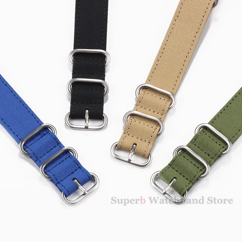 Premium Military Nylon Watch Band Canvas Strap for Seiko 18mm 20mm 22mm Fabric Sport Bracelet for Omega Replacement Belt
