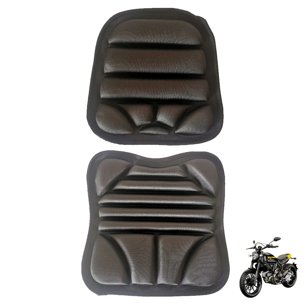 2 Stuks Motorfiets Seat Pad Schokabsorberende Ademende Stoelhoes Motorfiets Seat Gel Pad Kussen 3d Universele Pasvorm Voor Berg
