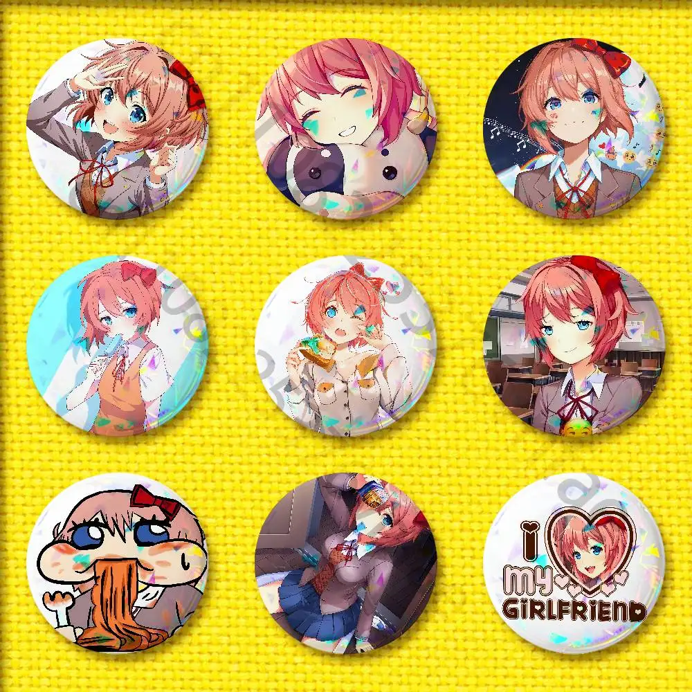 S-Sayori Badge For 32mm 25mm 44mm 75mm 58mm Round Pin Brooch Insignia Cover Decoration