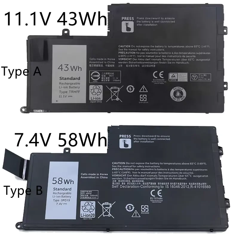 SupStone 0PD19 TRHFF Laptop Battery For Dell Inspiron5543 5542 5547 5545 5548 5447 5445 5448 3450 3550 1V2F6 P51G P38F P49G P39F