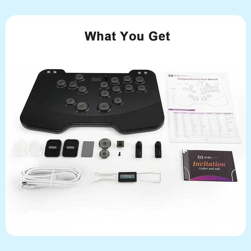DUELPAD ZEN PROレバーレスコントローラー Duelpad Zen Metal Game Keyboard Controller Ergonomic Leverless