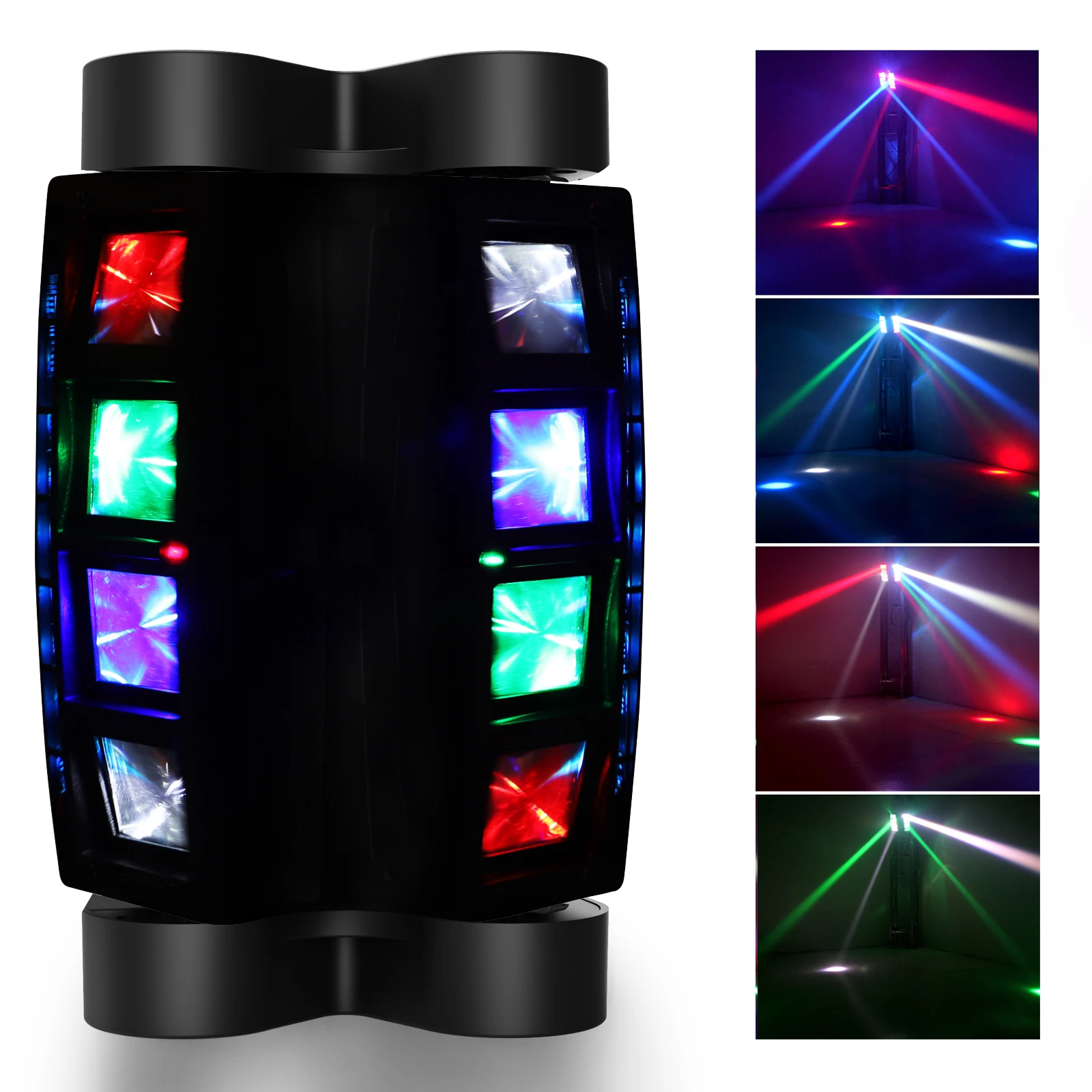 U'King 2PCS Mini LED Spider Light 8x10W RGBW Beam Moving Head Light DMX512 Stage Lighting Effect For DJ Disco Party Bar Wedding